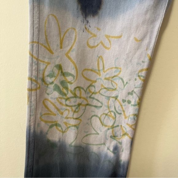 Collina Strada Runway Hand Dyed Straight Leg Jeans Size S - Picture 9 of 16